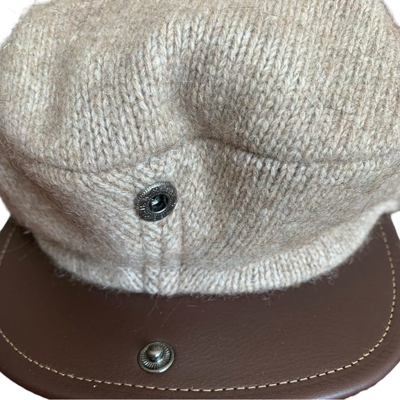 Mc Donald New Zealand Possum Fur Lambswool Cheesecutter Peak Cap Size Large - Picture 9 of 13